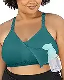 Kindred Bravely Sublime Hands Free Pumping & Nursing Sports Bra, Teal, M