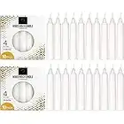 DecorRack 20 Pack Unscented White Mini Taper Candles, 4 inch Tall w/ 0.5 inch Diameter, Ideal for Chime Casting, Spells, Rituals, Witchcraft, and Meditation (Set of 20)