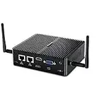 DDR4 Mini PC sans Ventilateur PC de Bureau Mini Ordinateur Industriel Quad Core Celeron J4125 16 Go DDR4 RAM, 256 Go SSD 1 to Disque Dur, HDMI+VGA, 2 RS232 COM, WiFi, BT 4.0, Mini PC sans Ventilateur