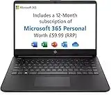 HP Laptop PC 14s-fq0004na | AMD Ryzen 3-3250U Processor | 4GB RAM | 128GB SSD | AMD Radeon GPU | 14 inch Full HD 16:9 display | Windows 11 Home | Black | Microsoft 365 Personal 12 months included