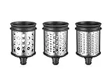 KitchenAid 5KSMEMVSC Set de Cylindres à Râper pour Tranchoir/Préparations Fraîches Argent,