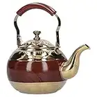 Hervidor con silbido superior para estufa de 1,5 l, hervidor de agua para té y café de acero inoxidable para estufa de gas, cocina de inducción