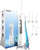 YOOY Irrigador Bucal Portatil Profesional,con 5 Boquillas 3 Modos, Irrigador Dental IPX7 Impermeable Inalambrico USB Recargable, Electrico para casa y de viaje