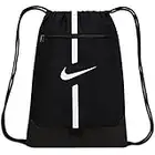 NIKE Academy Gymsack, Unisex, Black/Black/White, One Size