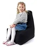 HH Home Hut Kids Bean Bag Chair Gaming Chair Beanbag Indoor & Outdoor Garden Big Arm Chair (Black)