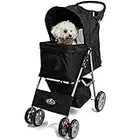 Pet Travel Dog Stroller Pushchair Available in 7 Colours (Black)