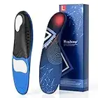 Plantar Fasciitis Pain Relief Feet Insoles Orthotics Arch Support Insoles with Motion Control Shoe Inserts Work Boot Flat Feet Comfortable for Men and Women Improve Balance, L