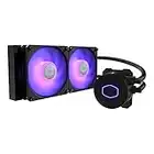 Cooler Master MasterLiquid ML240L V2 RGB Dissipatore CPU a Liquido - Illuminazione ad Effetti Più Luminosi, Pompa 3a Generazione, Ottimo Radiatore e Due Ventole SickleFlow da 120 mm