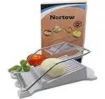 NORTOW Trancheur viande paté, coupe fromage, trancheuse a oeuf dur manuelle, Multifonction professionnel 10 lames en acier inoxydable. Multifonctionnel ustensile de cuisine