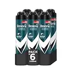 Rexona Desodorante Aerosol Protección Avanzada 72h Invisible Black & White Antitranspirante para hombre 200ml - Pack de 6