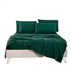 Bedlifes King Sheet Set- Cooling Sheets-Ultra Soft-Silky-Breathable-Deep Pocket- 1800 Series Bedding Set Microfiber- Green Bed Sheets King Size 6 Pieces