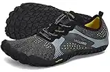 SAGUARO Chaussures de Trail Running Homme Femme Chaussures Minimalistes Chaussures de Sport Outdoor & Indoor Gym Fitness Randonnée Escalade Marche Barefoot Shoes Chaussures Aquatiques, Noir, 43 EU