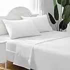 ILAVANDE Sheets Set 4 Piece,Hotel Luxury Super Soft 1800 Series Microfiber-Wrinkle Free & Breathable-14" Deep Pocket (Queen,White)