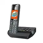 Gigaset COMFORT 520A - Schnurloses DECT-Telefon mit Anrufbeantworter - Elegantes Design - beste Audioqualität mit Freisprechfunktion - Komfort Anrufschutz - Adressbuch mit 200 Kontakten,titan-schwarz