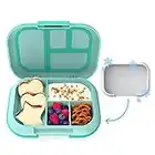 Bentgo® Kids Chill Lunch Box - Leak-Proof Bento Box with Removable Ice Pack & 4 Compartments for On-the-Go Meals - Microwave & Dishwasher Safe, Patented Design, & 2-Year Warranty (Aqua)