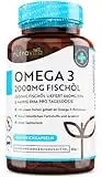 Omega 3 Kapseln hochdosiert 240 - 2000mg Fischöl Kapseln mit 660mg EPA & 440mg DHA pro Portion - Omega 3 Öl, Reines Fischöl aus nachhaltiger Fischerei - Geprüft/Zertifiziert in Deutschland - Nutravita