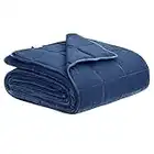 WOLTU Couverture pondérée Bleu 150x200cm Couverture lestée Anti-Stress en Microfibre pour Adulte Poids 7kg GD001bl7