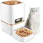 6L Futterautomat Futterspender Katze & Hunde, Hund Essen Spender zum Haustiere mit Stimme Recorder und Programmierbar Timer zum Oben zu 4 Mahlzeiten pro Tag