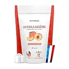 Collagène Marin Bio-disponible Types 1 & 2 + Vit C | Peau et Articulations Souples | 5500mg de Collagène Breveté par Portion | Peptides en Poudre Saveur Pêche | 190g | Made in France | Nutri&Co