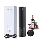 Zeerkeer Electric Corkscrew, 6 Seconds Automatic Bottle Opener Cordless Wine Opener Rechargeable Opener with Foil Cutter USB Charging Cable for Wedding Party Bar