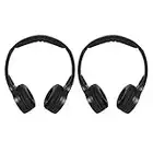 Tbest 2 Channel Cordless IR Headset Foldable Headphones,Infrared Wireless Headphones IR Stereo o Headphone Earphone replacement for Car Headrest DVD