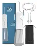 Caresmith Neo Cordless Oral Flosser | 24 Pressure Settings with 5 Modes & 6 Intensities | 300 ml Large Detachable Water Tank | Dental Flosser for Teeth | IPX7 Waterproof | 2 Jet Tips Provided (White)