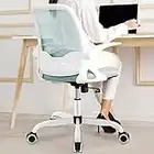 Office Chair, KERDOM Ergonomic Desk Chair, Breathable Mesh Computer Chair, Comfy Swivel Task Chair with Flip-up Armrests and Adjustable Height(Mint Green)