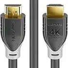 deleyCON 3,0m HDMI Cavo 2.0 a/b - HDR 10+ UHD 2160p 4K@60Hz YUV 4:4:4 HDR HDCP 2.2 3D ARC Dolby Digital + Dolby ATMOS - Nero Grigio