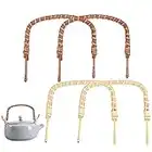 PandaHall 4pcs 2 Farben Rattan Teekanne Griff, Teekanne Griff Ersatz Biegbarer Kesselgriff für Keramikkanne Keramik-Teekannen Japanische Verdrahtete Teekanne, 5.1 Zoll/13cm