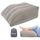 Leg Elevation Pillow, Inflatable Wedge Pillow, SAHEYER Comfort Bed Wedges for Sleeping - Improve Circulation and Reduce Swelling,Suitable for Sleeping,Pregnant,Surgery and Injury Recovery (Gray)