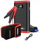 GREPRO Jump Starter Power Pack, Car Battery Booster Jump Starter and Jump Pack for 12V Vehicles, Motorcycle, Jump Starter with LCD Screen and LED Flashlight For Up to 4.5L Gas,2.5L Diesel Red