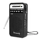 DreamSky Pocket Radios, Battery Operated AM FM Radio with Loud Speaker, Great Reception, Earphone Jack, Ideal Gifts for Elderly, Portable Transistor Radio for Walking, Camping