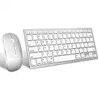 Wireless Bluetooth Keyboard and Mouse Set, Portable Slim Silent Rechargeable Cordless Keyboard and Mouse Combo Compatible with iPad/Mac/Macbook/Android/Windows/PC/Computer