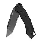 Kershaw Analyst Tanto Pocket Knife, 3.25" 8Cr13MoV Steel Blade, Assisted Opening, Liner Lock Folder EDC