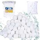 Effie Lancelot 700g/1.5 lbs Pool Filter Balls, Pool Filter Sand Eco-Friendly Filter Media for Swimming Pool and Bath Center Bathtubs, Suitable for All Sand Filter Systems(Equals 23kg Pool Filter Sand)