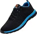 DYKHMATE Scarpe Ginnastica Uomo Leggero Respirabile Comode Scarpe da Passeggio Fitness (Nero Blu,43 EU)