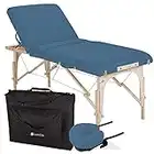 EARTHLITE Portable Massage Table Package AVALON TILT – Foldable Treatment Table with Tilt Option, Reiki Endplate, Premium Flex-Rest Face Cradle & Strata Cushion, Carry Case (30”x73”)