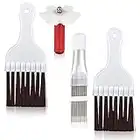 4 Pieces Air Conditioner Condenser Fin Cleaning Brush Coil Condenser Brush AC Fin Comb Stainless Steel Air Refrigerator Fin Cleaner Whisk Brush, 3 Styles