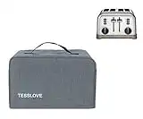 TESSLOVE Toaster-Staubschutz, kompatibel mit Cuisinart 4 Scheiben-Toaster, mit 2 Taschen für Marmeladenspreizmesser und Toasterzange, verhindert Wasser, Staub und Fingerabdrücke