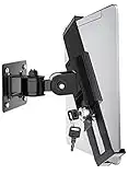 Keuvirya iPad Wall Mount, Security Anti-Theft Tablet Wall Mount Holder with Lock and Keys, 360° Swivel iPad Pro Mount, Compatible with 7-11 Inch Tablets (iPad, Galaxy Tab, Slate, Fire) – Black