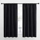 NICETOWN Black Blackout Curtain Blinds - Solid Thermal Insulated Window Treatment Blackout Drapes/Draperies for Bedroom (2 Panels, 42 inches Wide by 63 inches Long, Black)