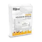 Teskad Housse de Matelas Professionnelle (140 x 190/200 cm) - Anti punaises de lit, acariens et allergènes