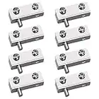 UFURMATE Glass Door Hinge, 8Pcs Frameless Glass Door Pivot Hinges Clamp Adjustable Cabinet Pivot Hinge Clip Replacement Kit, Fit for 3-6mm Free-Swinging Glass Door