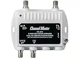 Channel Master Ultra Mini 2 TV Antenna Amplifier, TV Antenna Signal Booster with 2 Outputs for Connecting Antenna or Cable TV to Multiple Televisions (CM-3412),Silver