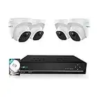 REOLINK Smart 5MP 8CH Home Security Camera System, 4pcs Wired 5MP PoE IP Cameras Outdoor with Person Vehicle Detection, 4K 8CH NVR with 2TB HDD for 24-7 Recording, RLK8-520D4-5MP