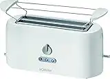 Bomann TA 245 CB Toaster, 4 Scheiben- Langschlitztoaster, Auftau-/Aufwärm-/Schnellstoppfunktion, Cool Touch-Gehäuse, 1400 Watt, Weiß