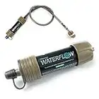 Hesago Waterflow - Filtro Acqua per Escursionisti e Kit Sopravvivenza, Depuratore, Purificatore, Potabilizzatore a gravità - Rimozione Batteri al 99,9% - Previene diarrea e dissenteria