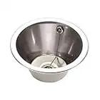 FMK FIN290R Round inset bowl Sink 340mm diameter