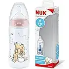 NUK First Choice+ Disney Babyflasche | 0–6 Monate | Temperature Control Anzeige | 300 ml Flasche mit Anti-KoliK-Ventil | BPA-frei | Trinksauger aus Silikon | Winnie Puuh (Rosa)