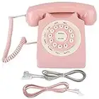 Aigend Vintage Téléphone, Téléphone Filaire de qualité d'appel Haute définition pour Bureau à Domicile Rose